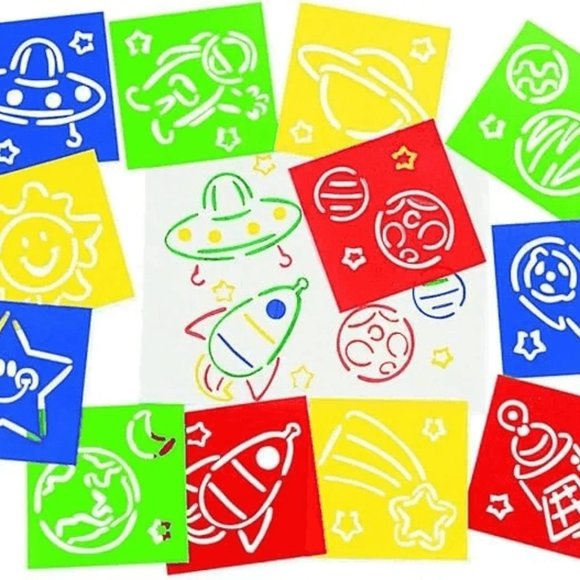 2Awesome Outer Space! Stencils - 24 Pieces - Educational and Learning Activities - Picture 1 of 2